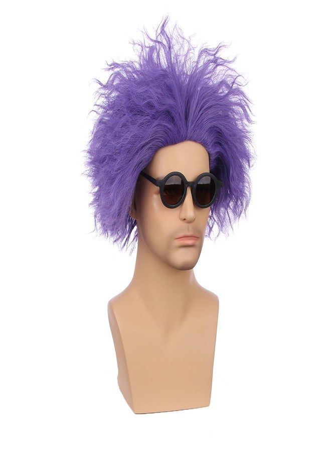DUDUWIG Kids Purple Wig Child Short Purple Straight Wig Synthetic Wigs Cosplay Hair Wigs - Image 1